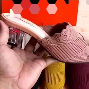 HIGH HEELS LALUNA SANDAL WANITA UNTUK PESTA FORMAL / KONDANGAN / CASUAL BAHAN RAJUT