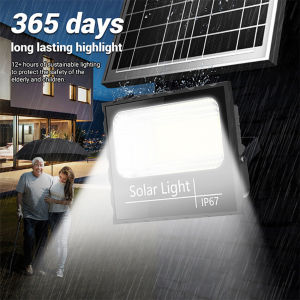 【Ready Stock】Vimite LED Solar Flood Light Outdoor Waterproof Spotlight 100W 200W 500W 600W with Remote Control for Home Garden Street Gate Playground Basketball Court Lighting 太阳能户外投光灯