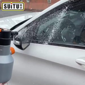 เครื่องพ่นโฟมล้างรถ 2ลิตร เครื่องพ่นโฟมไฟฟ้าแรงดันสูงแบบชาร์จไฟได้สำหรับรถสวนทำความสะอาดบ้านรับประกันคุณภาพ 3 ปี
