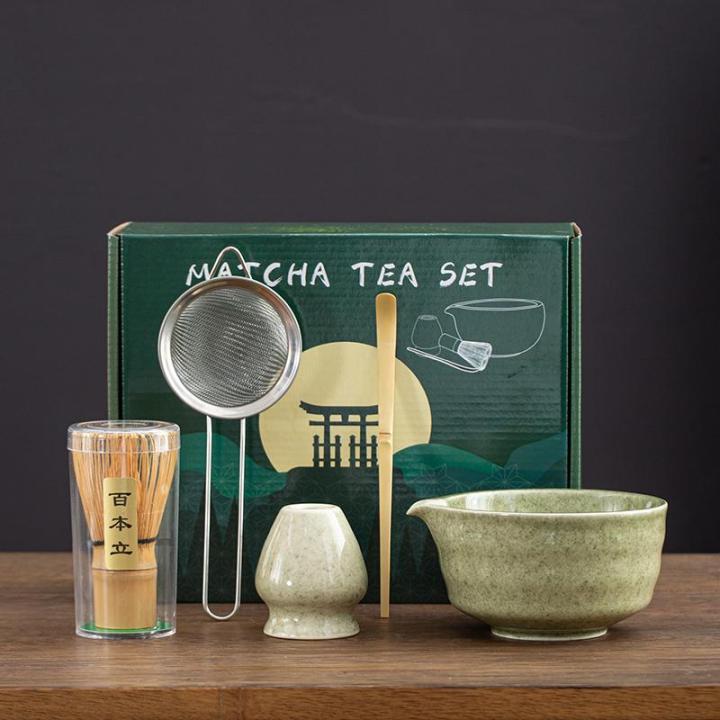 Japanese Style Ceramic Matcha Tea Set Bamboo Whisk Tea Brushing Tool ...