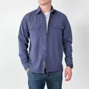 Fishing Shirts Outdoor UPF 50+ Sun Protection Mens Quick Dry Long Sleeve Hiking Shirt Cargo Shirts
