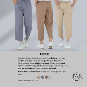 ARROYAN TWILL 01 - Celana Sirwal Dewasa Formal Kantoran