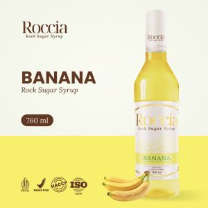 Roccia Rock Sugar Syrup Banana - Syrup Gula Batu Rasa Pisang 760ml