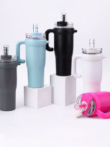 BIZE | Cốc Dung Lượng Lớn Cách Nhiệt có Ống Hút