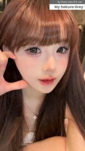 SOFTLENS SAKURA GREY 15MM BIG EYE BY PINKIN NORMAL DAN MINUS TINGGI