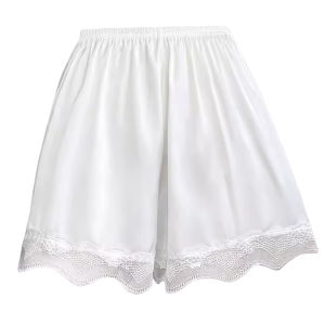 Quần an Toàn Bằng Lụa Băng Thoáng Khí Mùa Hè 2024 Cho Nữ Quần Lót Chống Ánh Sáng Quần Áo Ngủ Quần Đùi Ngắn Màu Trắng Quần Đùi Ngắn Màu Đen