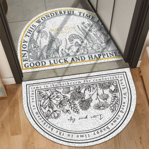 Thảm Sàn Lông Nhung Chống Trượt Sang Trọng Hiện Đại Thảm Cửa Lông Nhung Chống Bụi Thảm Phòng Khách PVC Chống Trượt