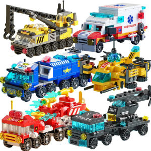 City 6-In-1 Toy 136pcs Building Blocks: Mini City & Treehouse Construction Sets