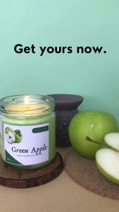 Scent 101 / GREEN APPLE / Soy Wax Scented Candle / 200 Grams