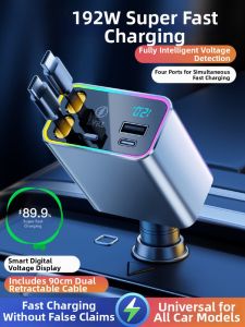 HELLOLEIBOO | Fast Charging Dual-port Car Charger 192W