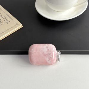 Luxury Beautiful Pink Marble Texture Pattern Protective Earphone Case Suitable for AirPods 1 2 3 4 Pro 2 Pro 3