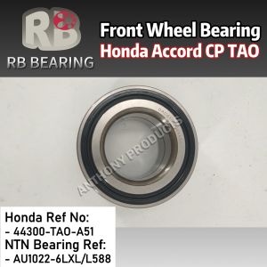 Honda Accord CP TAO Accord TA0 Front Wheel Hub Bearing Left (Kiri) / Right (Kanan) (AU1022-6LXL/L588 44300-TA0-A51)