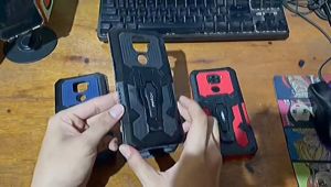Casing Hp Untuk Xiaomi Poco F3 Hardcase Robot Kickstand Armor Belt Clip Terbaru