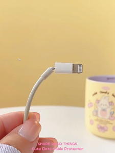 Cute Animal Cable Protector for USB Charger Cable Cord Apple/Android 3D Flower Bear Data Line Protective Sleeve
