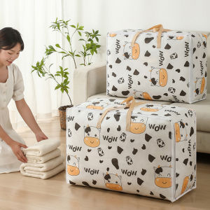 Homenhome ผ้าใยสังเคราะห์แบบพกพาหนาและความจุสูงกระเป๋าเก็บของกันความชื้น