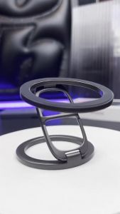 Pemegang telefon magnetik dua sisi gunung Aluminium dilipat cincin telefon berdiri untuk MagSafe iPhone 15 14 13 Pro Max