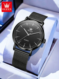 OLEVS | Mens Elegant Black Samurai Slim Waterproof Watch