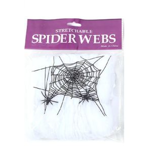 Halloween Scary Party Scene Props White Stretchy Cobweb Spider Web Horror Halloween Decoration For Bar Haunted House