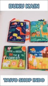 TAIYO Buku Bantal Bayi 3D Premium Besar Buku Kain Softbook Cloth Book Animal Karakter Kartun