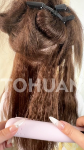 Fluffy Hair Crimper Tool Volumizing Iron for Long Thick Hair - Professional Crimping Iron Sleek Design for Instant Volume & Lift
