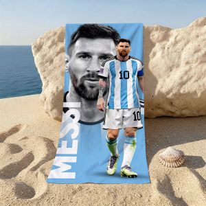 Funko | Football Ball King L-Lionel M-Messi Towel For Beaches Yoga Studios Gyms Hot Springs Swimming Pools And Picnics