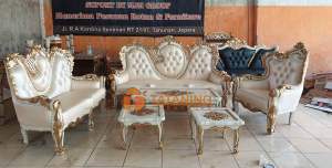 (WAJIB BACA DESKRIPSI) KURSI SOFA TAMU PENCENG UKIR KAYU JATI FINISHING MEJA UKIR DEKORASI RUANG INTERIOR MURAH TATANING FURNITURES JEPARA