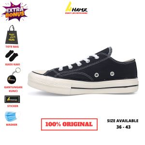 Hamz Star Hero Low Black Sepatu Sneakers Pria dan Wanita