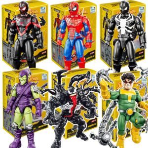 Marvel Series DIY Building Blocks Assembles Toys The Avengers Spider-Man Venom Doctor Octopus Anime Action Figure Model Kids Toy