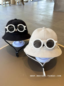 Korean Style Childrens Fishing Cap Sunscreen Windproof Wide Brim Hat Boys Girls Spring Autumn Fashionable Bucket Hat