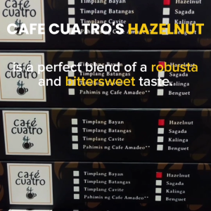 cafe4ph Hazelnut-flavored Robusta in Nespresso-compatible aluminum capsules using local beans. (10pods)