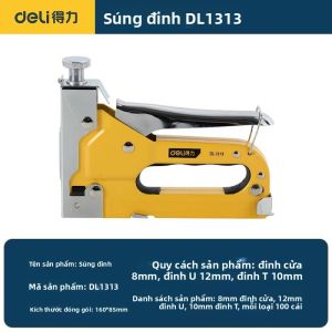 DELI | Súng Bấm Ghim Tay Dùng cho Gỗ và Nhà U-Shape Martin Gun