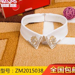 วินเทจผ้าฝ้ายถอดได้สีดำ/ขาวปกเสื้อเทียมสตรีคอเสื้อปลอมอุปกรณ์เสื้อผ้าคลาสสิก