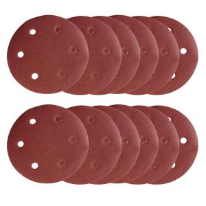 10pcs Sanding Discs Set 6-Hole Sandpaper Pads for Polishing Tools 125mm 5-inch Grit Range 40#-800# for Woodworking And Metal