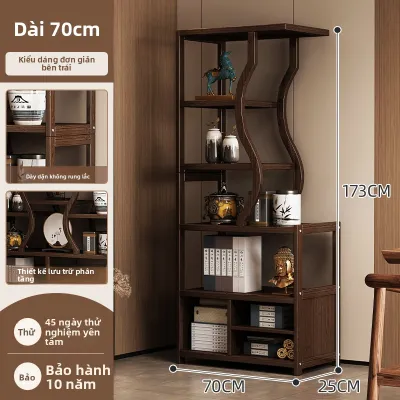 ZHUSHANXIA | Tủ Trưng Bày Lưu Trữ Bộ Trà Gỗ Nguyên Miếng