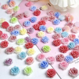 50 CHIẾC Mặt Dây Trang Trí Móng Tay Hoa Trà Nhựa Phong Cách Tối Giản Phát Sáng Mềm Mại Trang Trí Acrylic Làm Bông Tai & Móng Tay Tự Làm