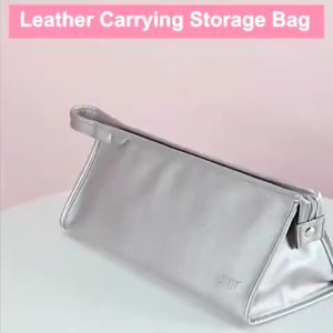 PU Leather Travel Portable Storage Bag Waterproof Dustproof Hair Dryer Storage Bag Portable Hair Curler Multifunctional Storage