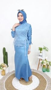 FLORA DRESS - DRESS SATIN VELVET KOMBINASI BRUKAT - DRESS KONDANGAN DRESS BRIDESMAID MURAH DAN ELEGAN - DRESS LEBARAN 2025