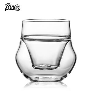 Bincoo kính đôi ly cà phê tay Brewed nếm & mùi Ly Ly cà phê nhỏ dày cà phê khai thác ly 110ml