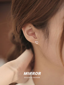 Elegant Hollow out Small Gourd Silver Earrings for Women Fashionable Minimalist Design Fresh out Brand New Spring Summer Collection