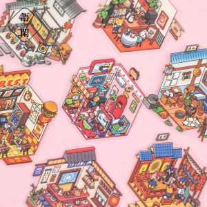 Kawaii Cute little animals 3D Landscape Sticker book DIY  Pocket Cabin  Scene festival  holiday Childrens Toys gifts ﻿