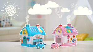 Đồ chơi giáo dục cho bé Ngôi Nhà Đồ Chơi Đa Năng - Màu Xanh - BAOLI 1903#B bé 18+ tháng tích hợp giải trí và học tập cho bé. Starbini