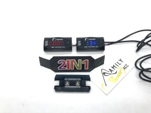 Volt meter aki digital 2in1 rizoma original + jam digital motor dan mobil universal