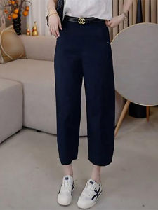 Shalldoer | กางเกงขายาวทรงตรงหลวมๆ สไตล์เกาหลีสำหรับผู้หญิงในช่วงฤดูร้อนปี 2025 กางเกงขายาวทรงหลวมสบาย ๆ ทรงสลิมฟิตสำหรับผู้หญิง