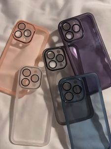 With Camera Lens Protector Soft Phone Case For iPhone 15 13 11 14 12 16 Pro Max XR 7 8 Plus X XS Max