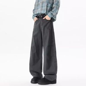 Quần Ống Đứng American Blade Dáng Rộng Thoải Mái Cho Nam Và Nữ Mùa Xuân Hè Quần Dài Ống Đứng Phong Cách Đường Phố Cao Cấp