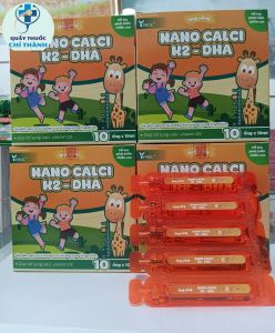 Siro NANO CALCI K2-DHA. Cho trẻ cao lớn hơn tăng cường tập trung giúp bé thông minh. hộp 10 ống.