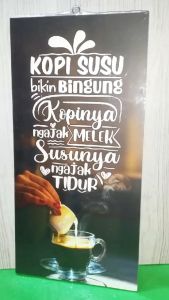 Hiasan Dinding Kopi Kafe Warung Coffee Quote Kuote Kata Mutiara