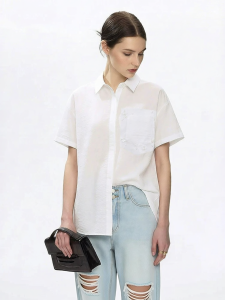 AMII | Floral Beaded Short Sleeve Blouse for Women