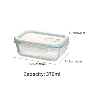 Transparent Glass Food Storage Container Heat Resistant Microwave Safe Lunch Box Sealed Refrigerator Fresh-Keeping Meal Box