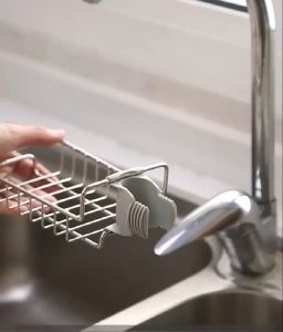 ที่วางฟองน้ำ ตะแกรงวางฟองน้ำ ตะแกรงแขวนของ ชั้นวางติดข้างก๊อกน้ำ ไม่เป็นสนิม ติดตั้งง่าย ที่วางของสแตนเลส ติดก๊อกน้ำ